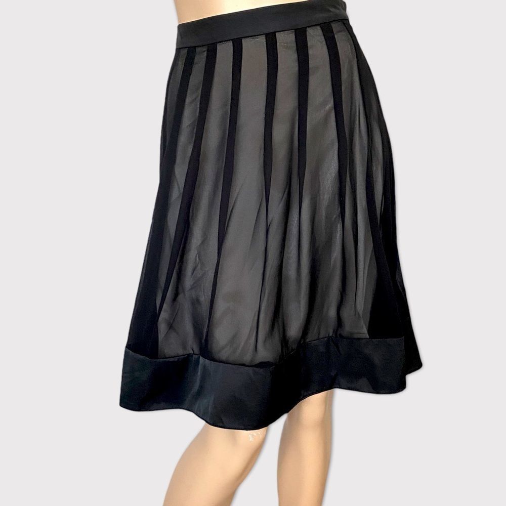 RONAN CHEN Skirt Black Chiffon Wedding Guest Party Size 2